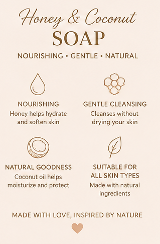 Dream Skin Soap- Honey Coconut