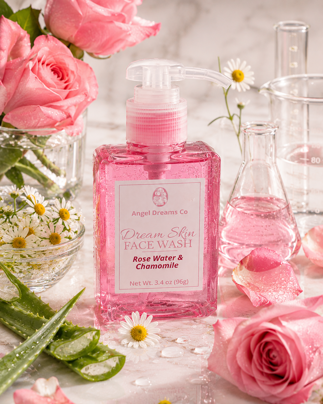 Dream Skin Face Wash- Rose Water & Chamomile(3.4 oz)