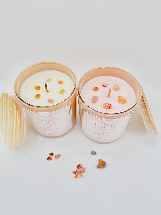 Faith Love & Hope- soy wax candle (16oz)