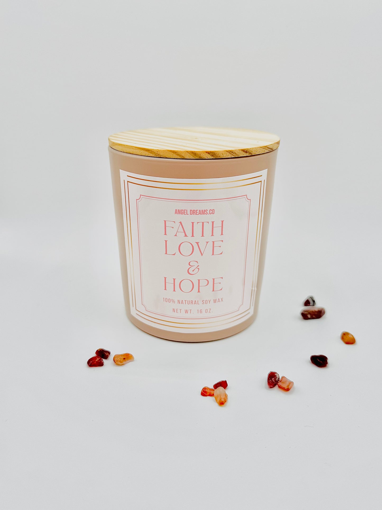 Faith Love & Hope- soy wax candle (16oz)