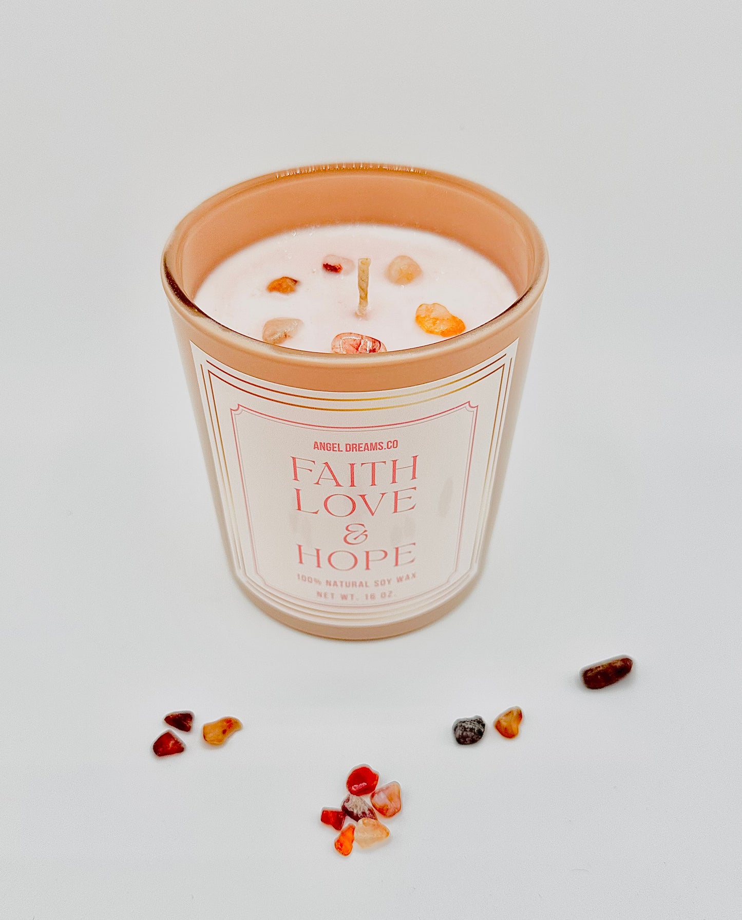 Faith Love & Hope- soy wax candle (16oz)