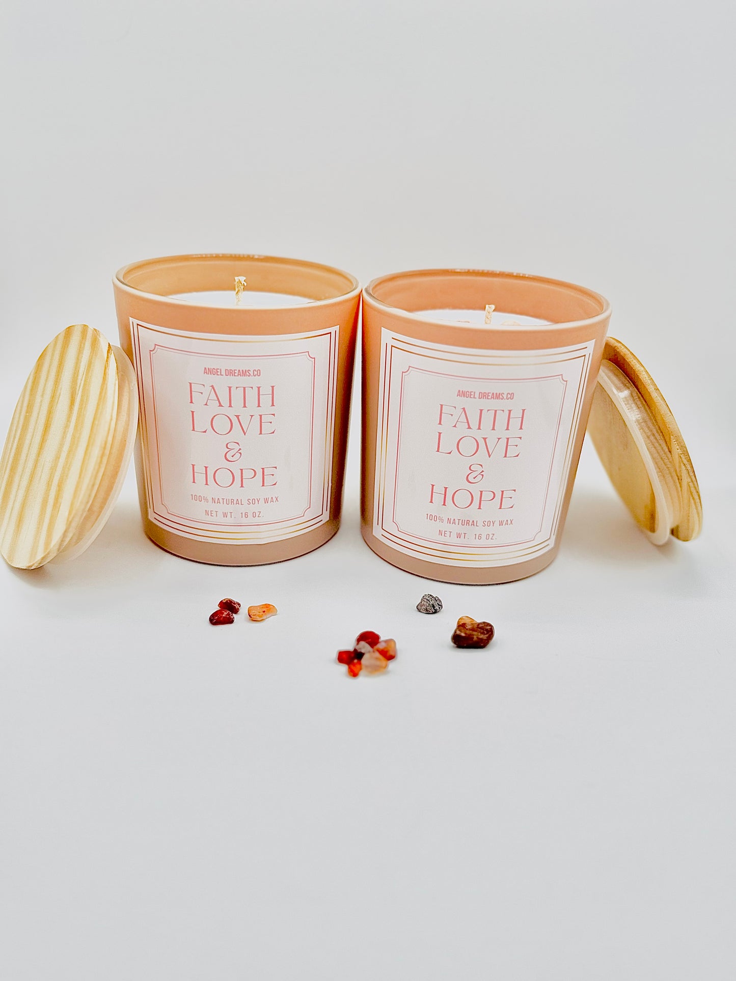 Faith Love & Hope- soy wax candle (16oz)