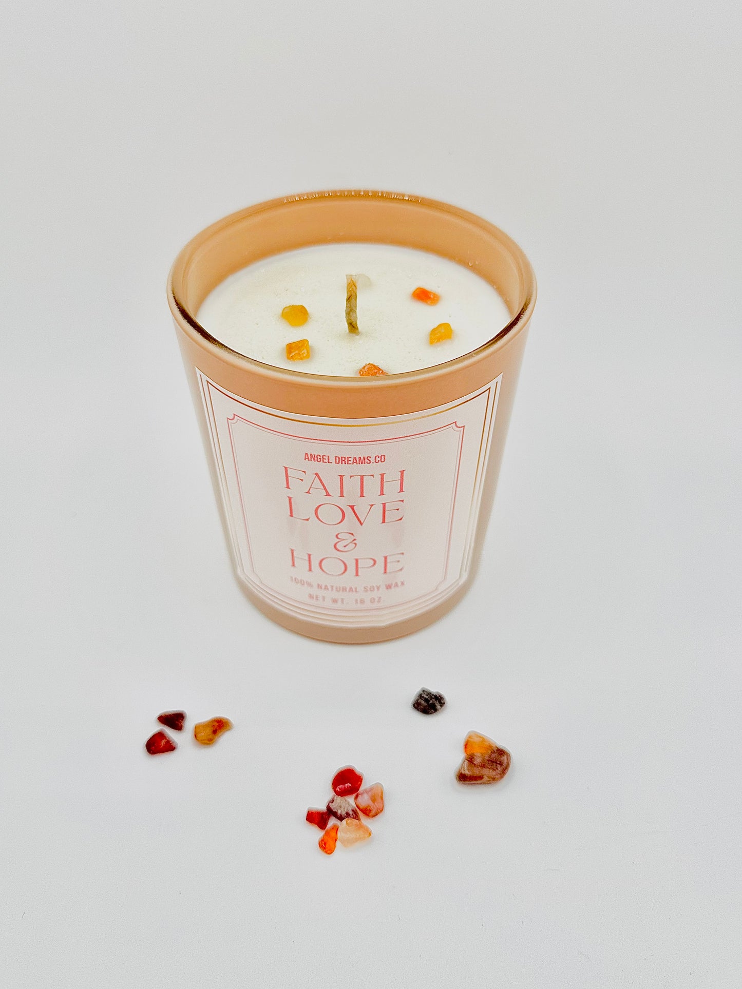 Faith Love & Hope- soy wax candle (16oz)