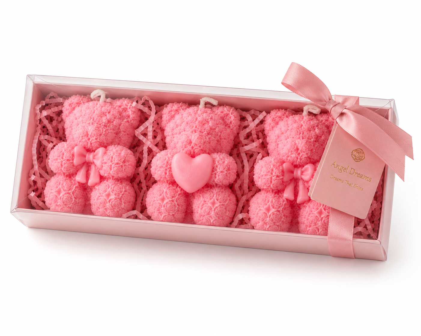 Angel Dreams Teddy Bear Candle Gift Set
