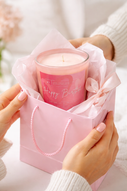 Angel Candles- Happy Birthday(16oz)